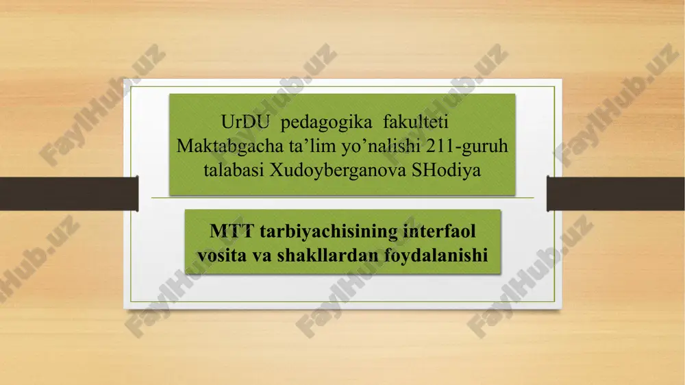 interfaol ta'lim metodi — PPTX