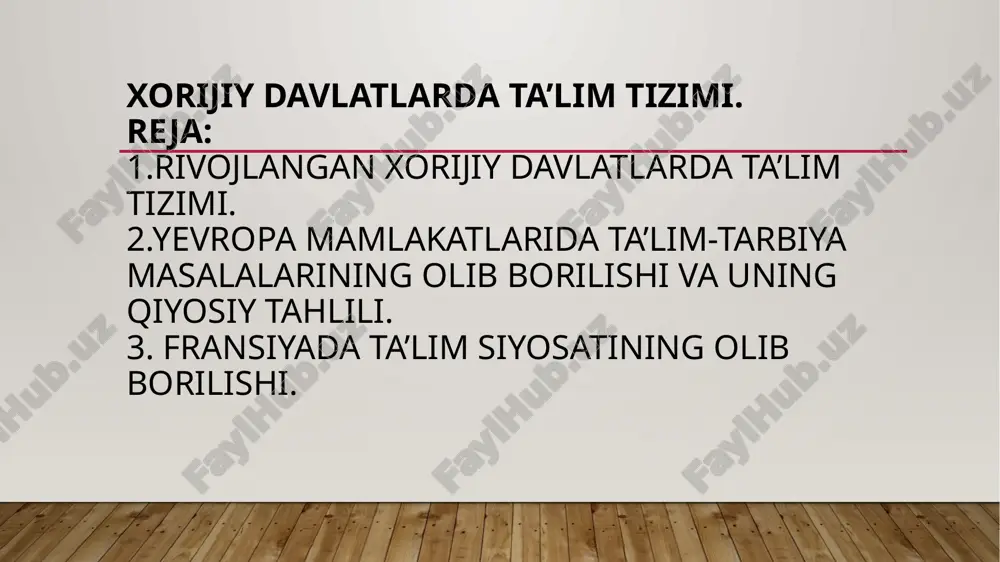 vatanimizda ta’lim tizimi — PPTX
