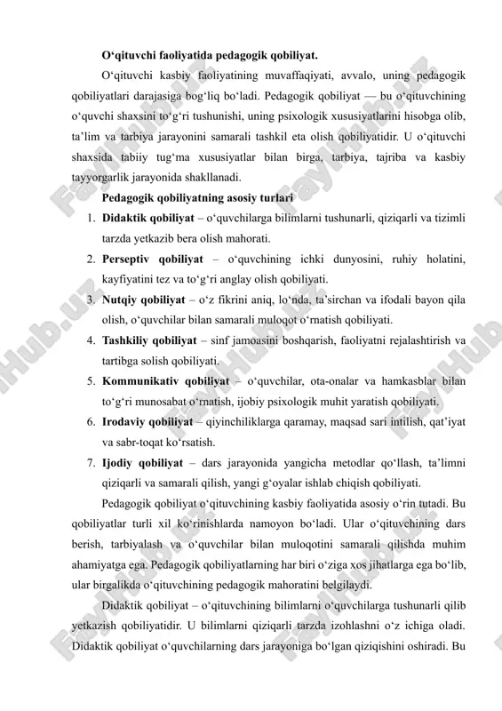 pedagogik qobiliyat — DOCX