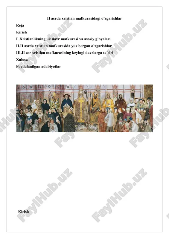 ii asr xristian mafkurasidagi o’zgarishlar — DOCX