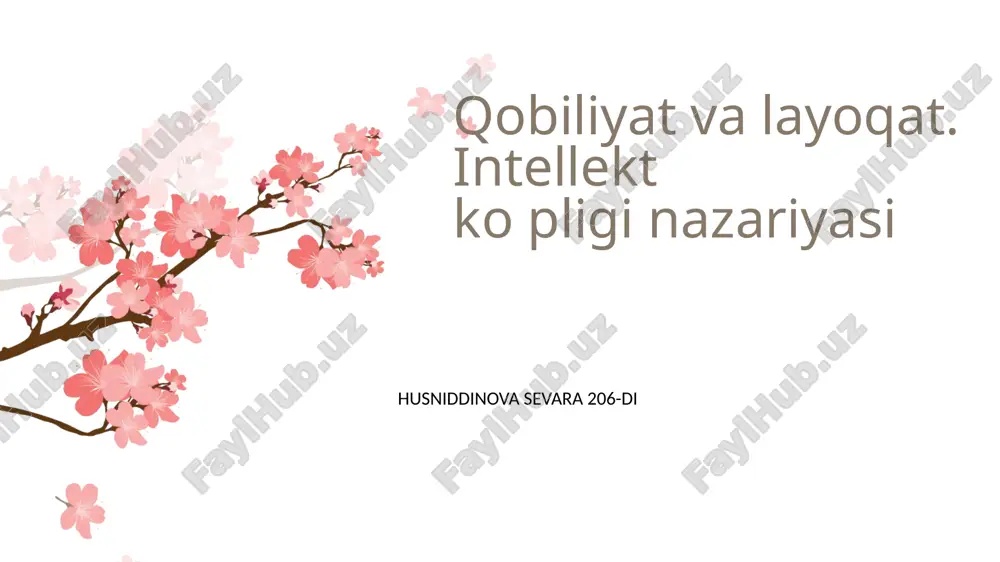 qobiliyat va layoqat — PPTX
