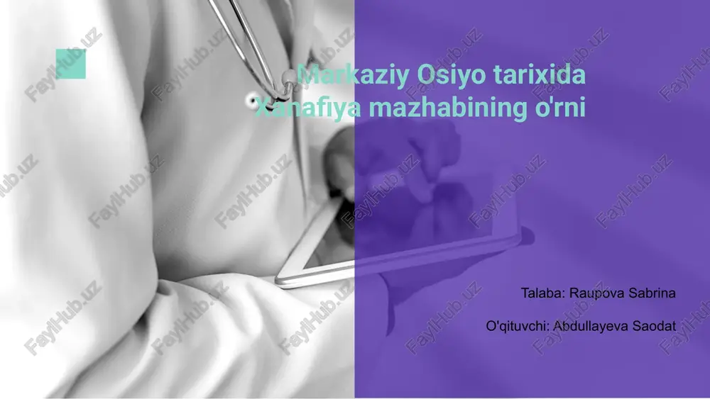 xanafiya mazhabi — PPTX