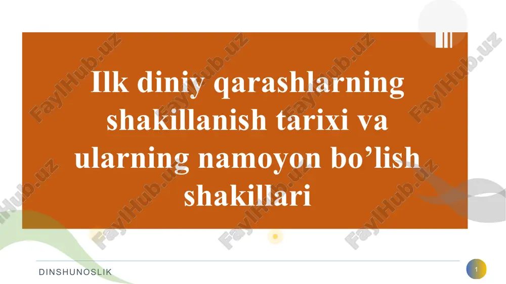 dinshunoslik — PPTX