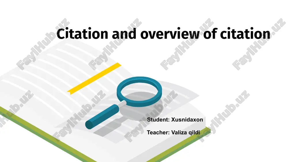 citation and overview of citation — PPTX