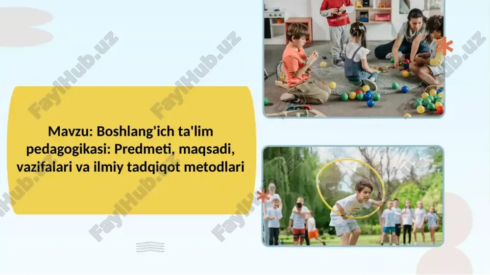 boshlang’ich ta'lim pedagogikasi — PPTX
