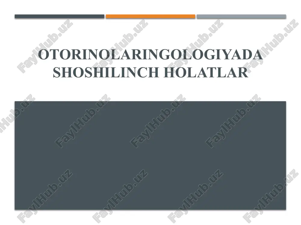 otorinolaringologiyadashoshilinch holatlar — PPTX