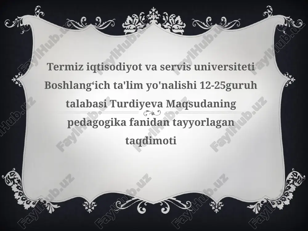 nafosat tarbiyasi — PPTX