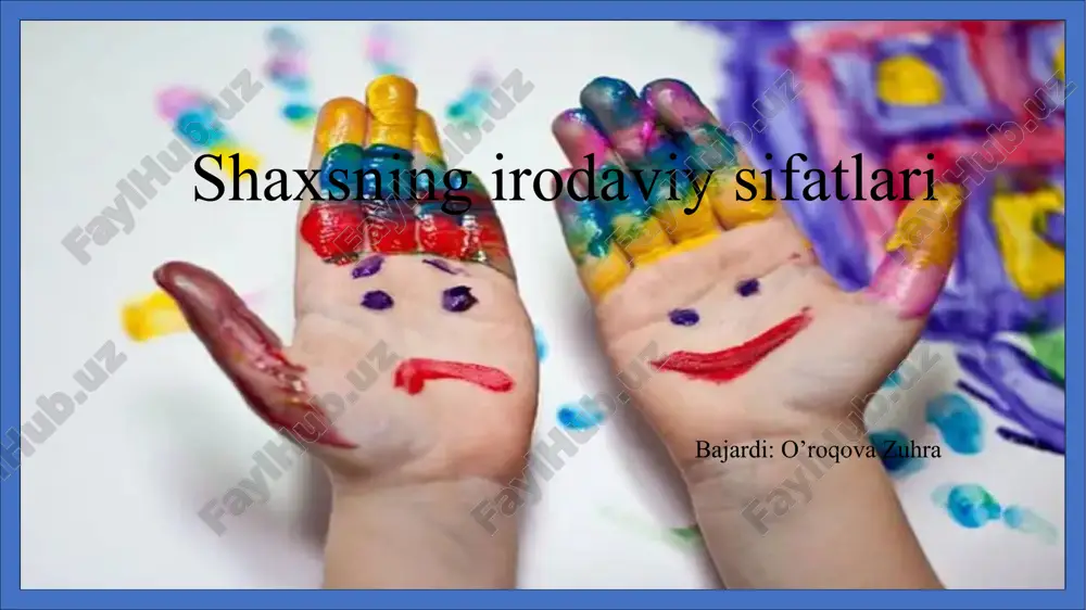 shaxsning irodaviy sifatlari — PPTX