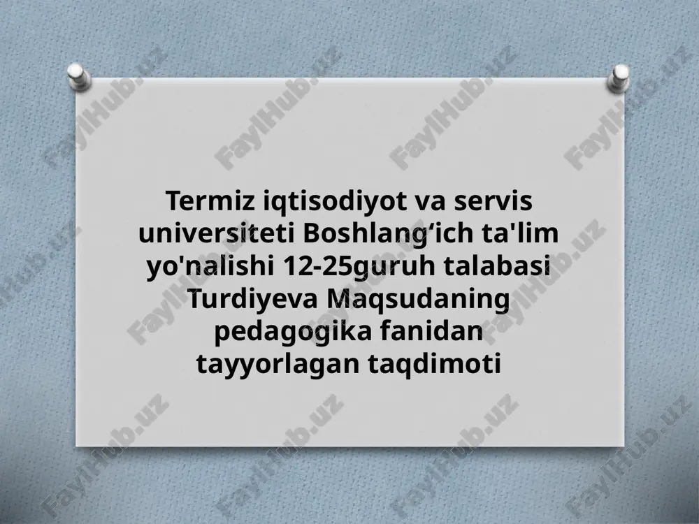 pedagogik fan — PPTX