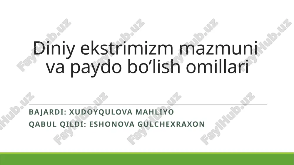 diniyekstremizm — PPTX