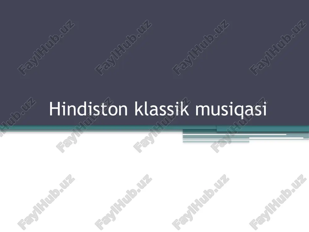 hindiston klassik musiqasi — PPTX
