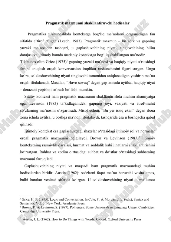 pragmatik mazmunni shakllantiruvchi hodisalar — DOCX