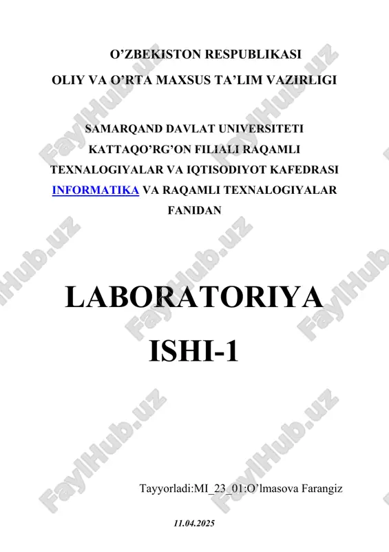 ms power point dasturida taqdimot yaratish usullari — DOCX