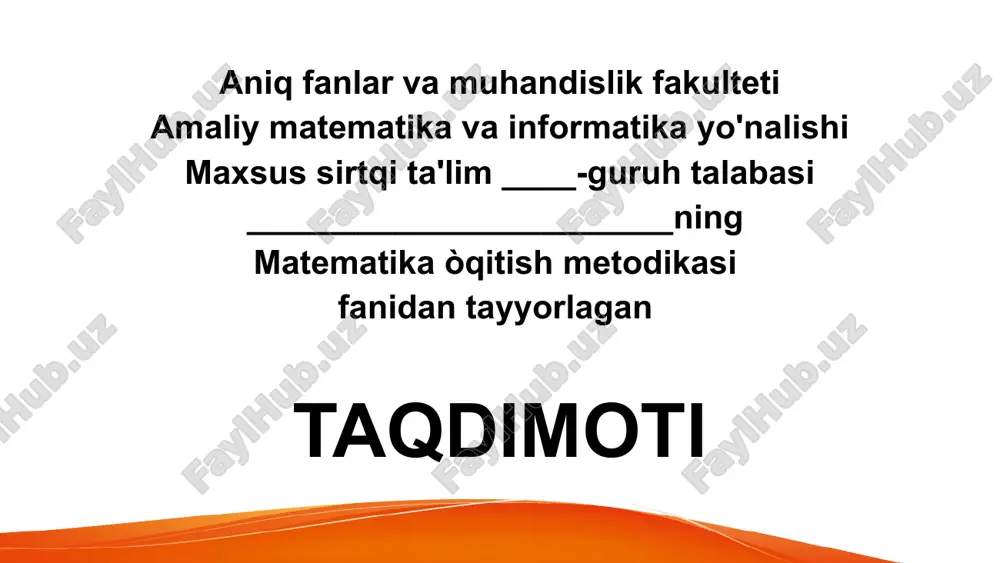 sonli va harfli ifodalar — PPTX