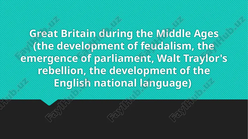 great britain during the middle ages — PPTX