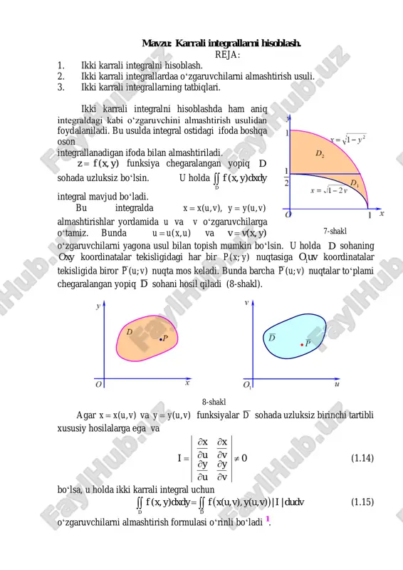ikki karrali integralni hisoblash — PDF