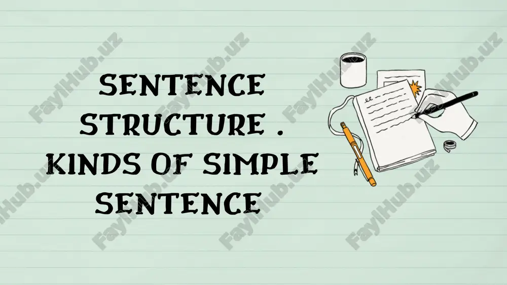 sentence structure. simple sentence — PPTX