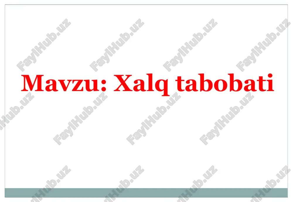 xalq tabobati — PPTX