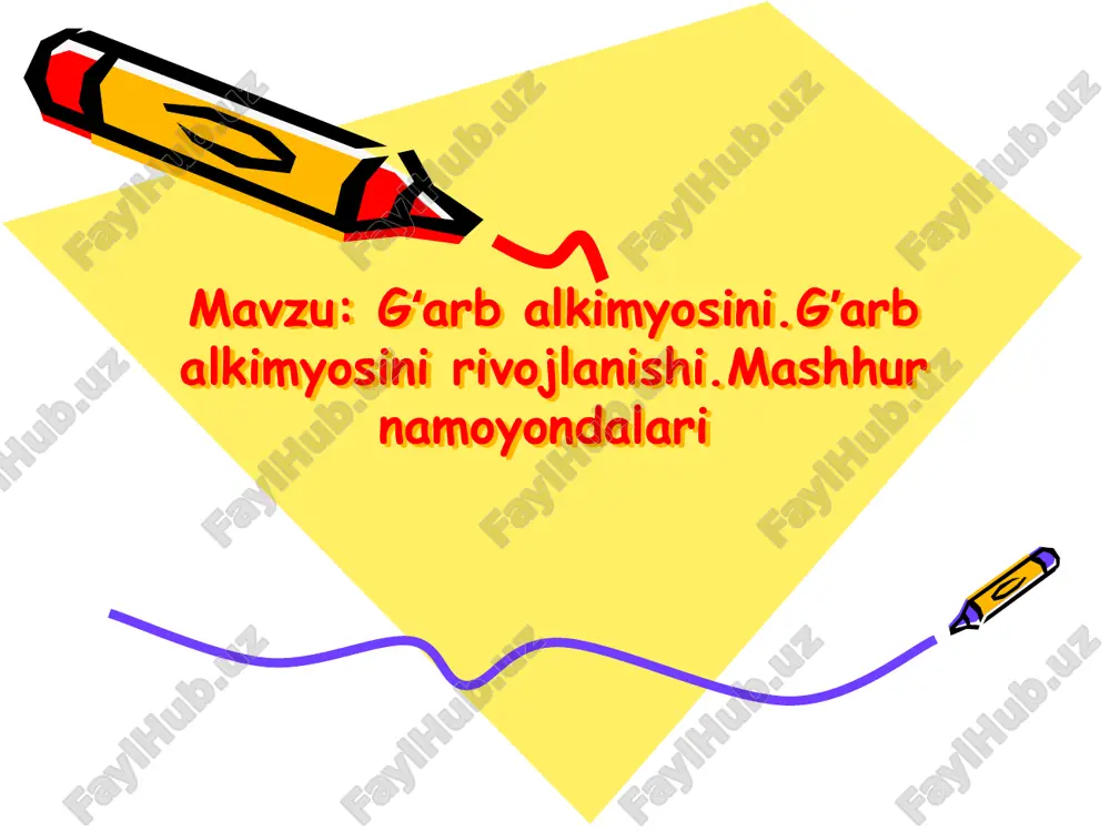 gʻarb alkimyosini. gʼarb alkimyosini rivojlanishi. mashhur namoyondalari — PPTX
