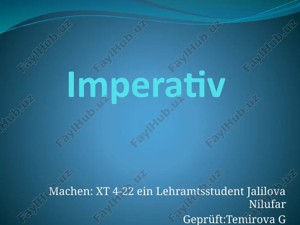 imperativ — PPTX
