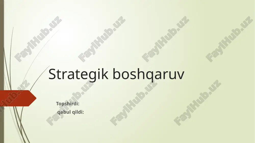 strategiya yaratishning 3 vazifasi — PPTX
