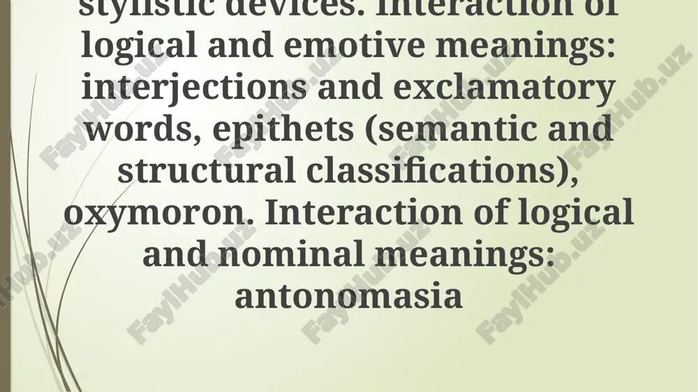 lexical expressive means and stylistic devices — PPTX