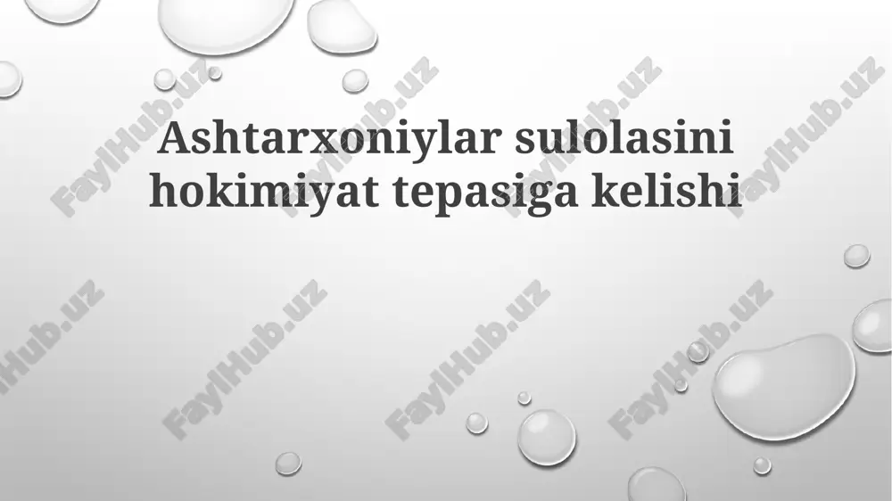 ashtarxoniylar suolasi — PPTX