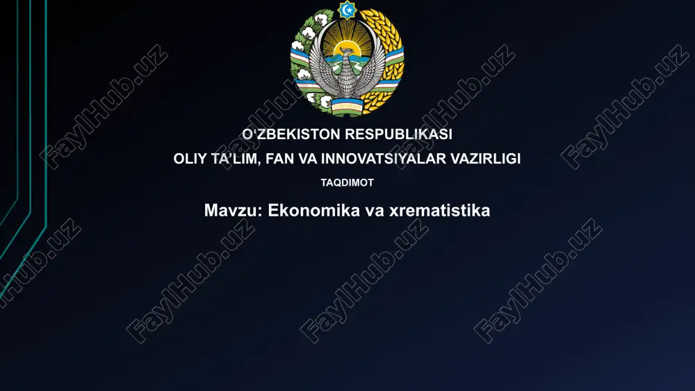 iqtisodiyot va xrematistika — PPTX