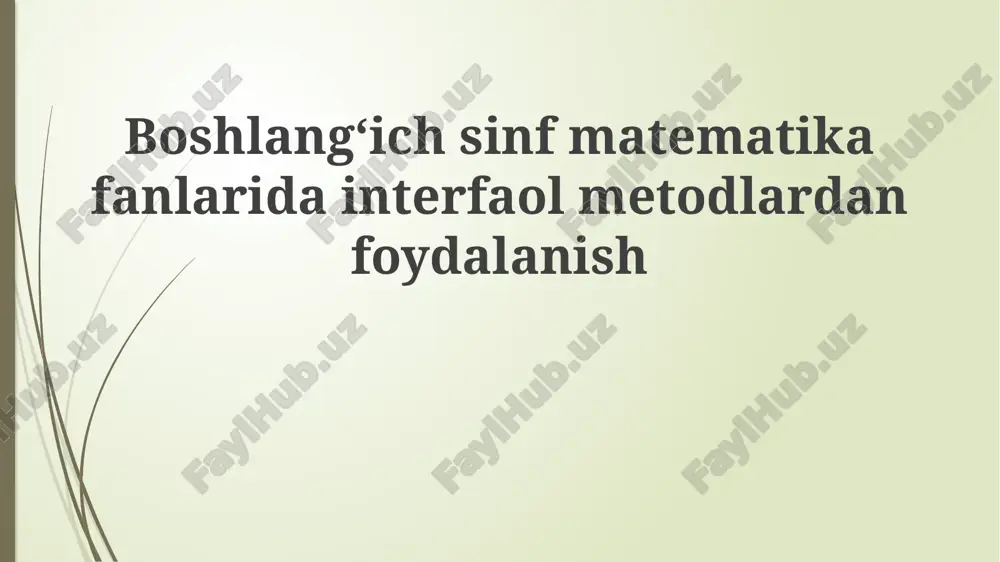 interaktiv usullar — PPTX