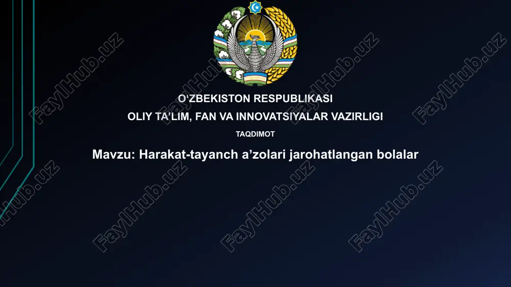 harakat-tayanchaʼzolarijarohatlanganbolalar — PPTX