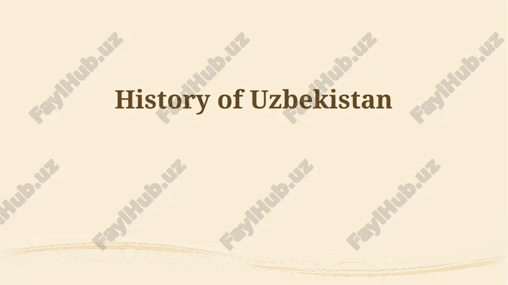 history of uzbekistan — PPTX
