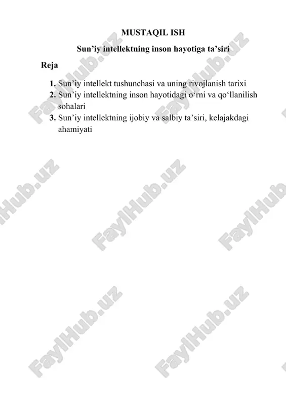 sun’iy intellekt — DOCX