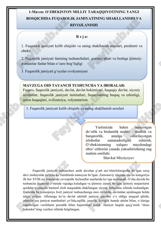 fuqarolik jamiyati — DOCX