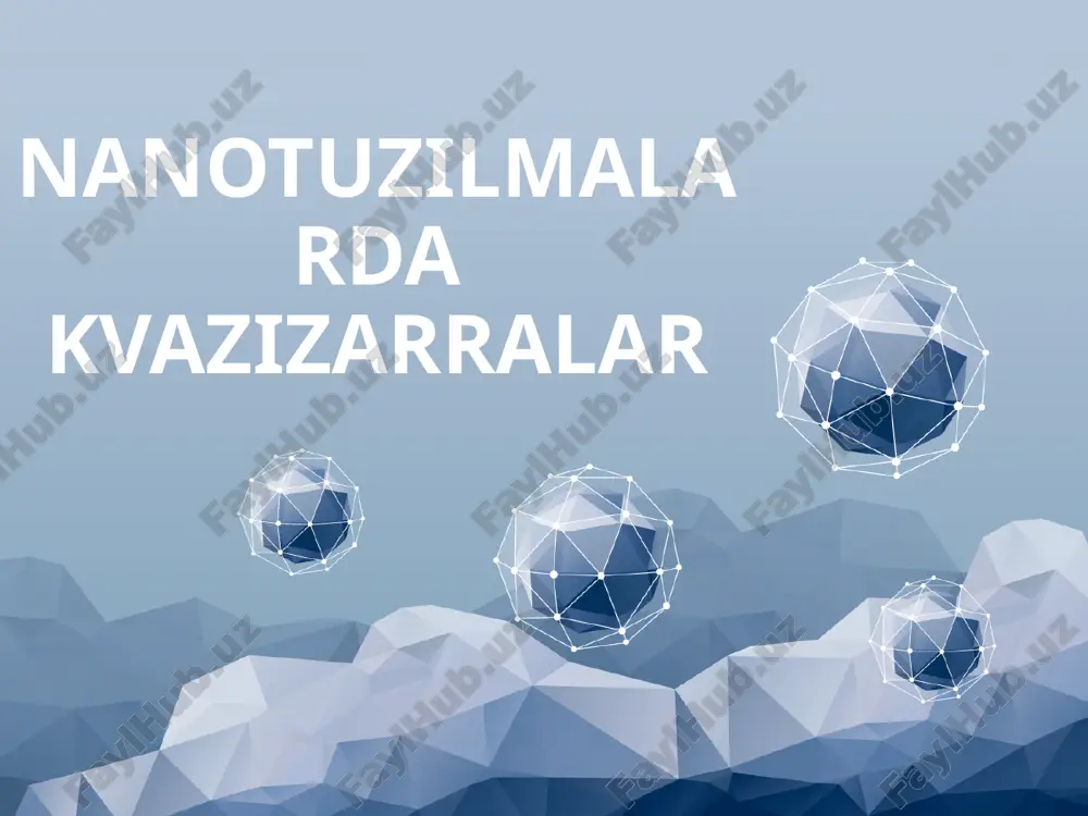 nanotuzilmalarda kvazizarralar — PPTX