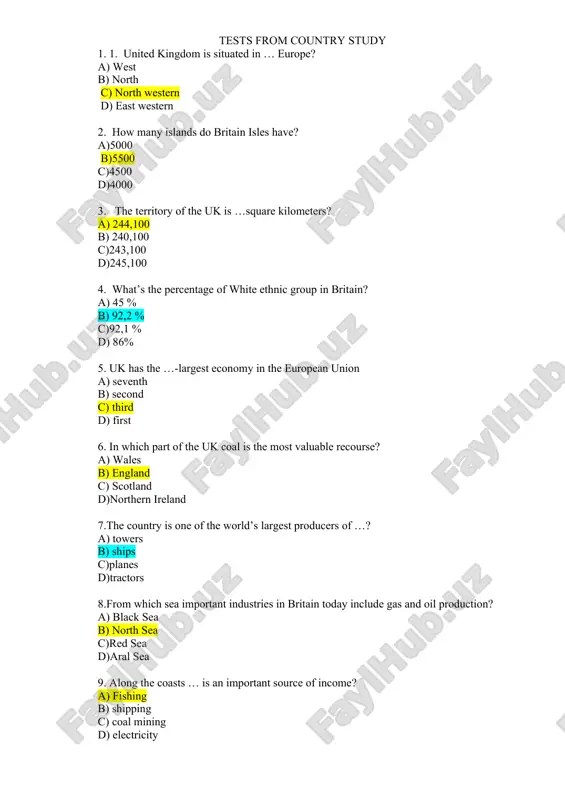 tests from country study — DOCX
