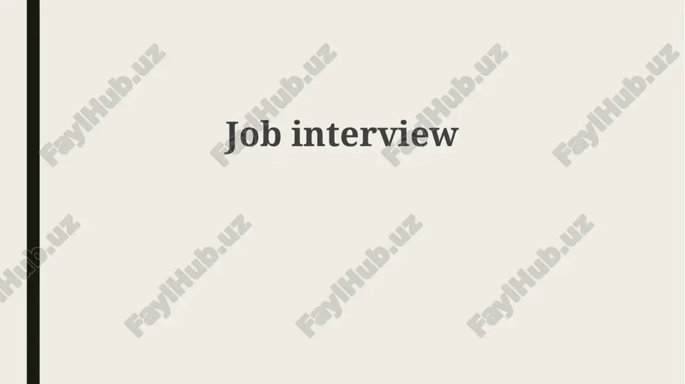 job interview preparation guide — PPTX