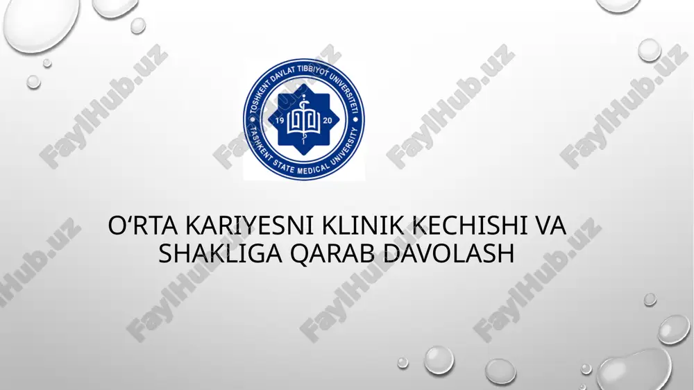 o’rta kariyesni davolash — PPTX