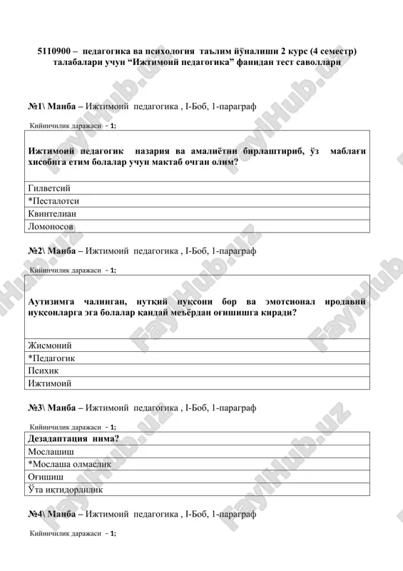 ijtimoiy pedagogika — DOCX