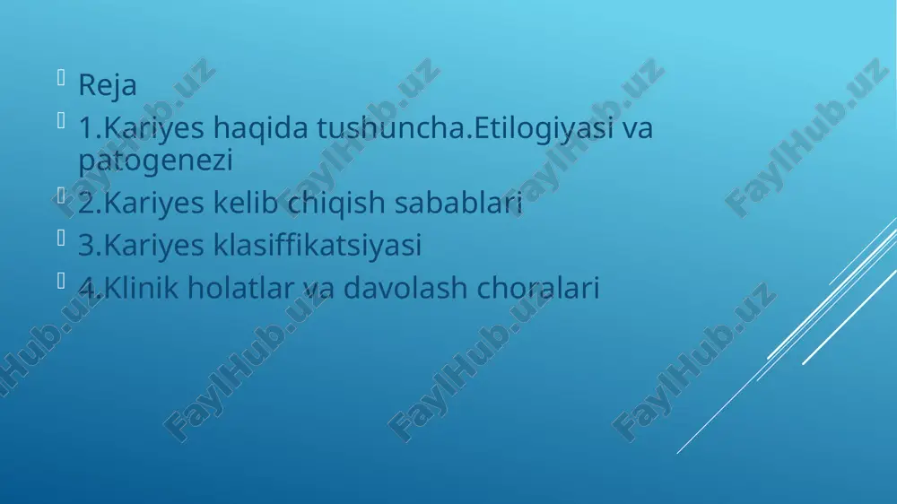 kariyes etiologiyasi va patagenezi — PPTX