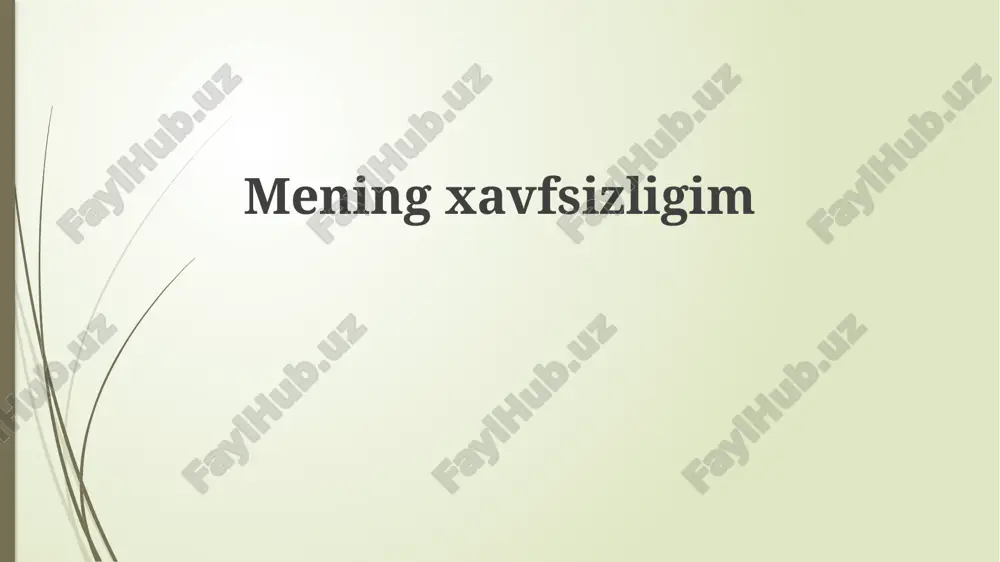 meningxavfsizligim — PPTX