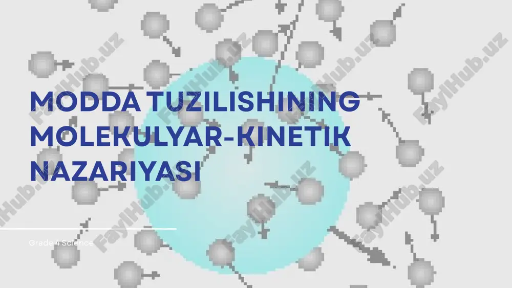 modda tuzilishining molekulyar-kinetik nazariyasi — PPTX