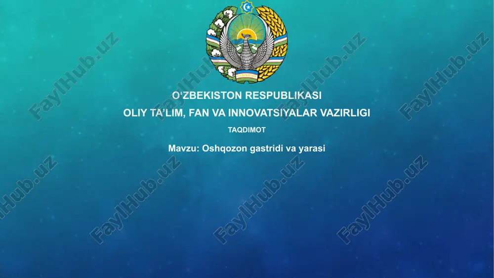 oshqozon gastriti va yarasi — PPTX