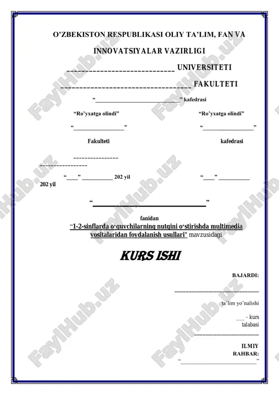 1-2-sinflarda o‘quvchilarning nutqini o‘stirishda multimedia vositalaridan foydalanish usullari — PDF