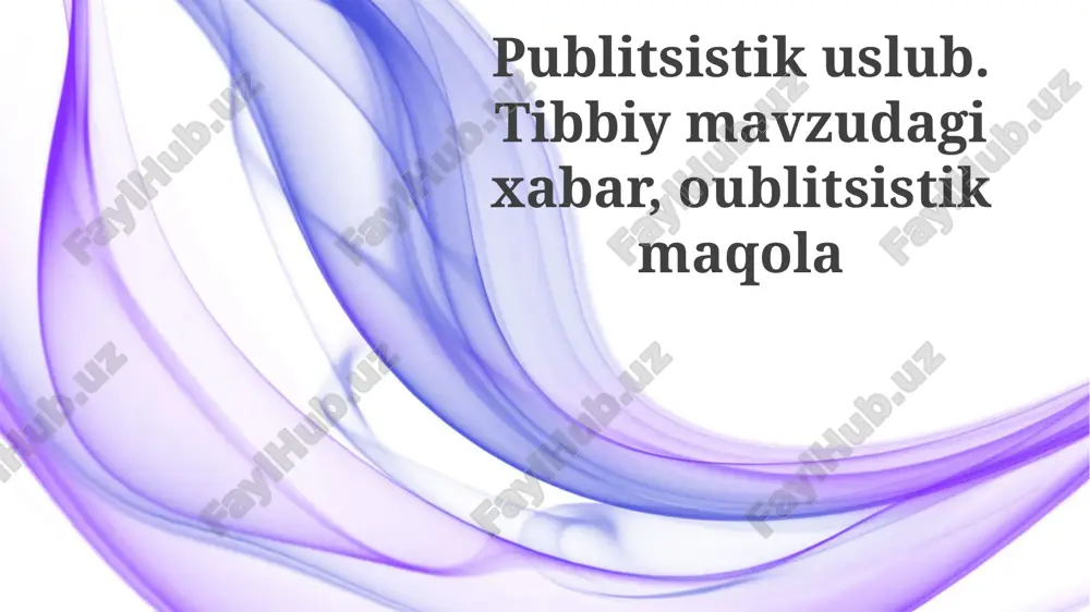 publitsistik uslub — PPTX