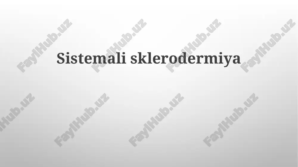 sistemalisklerodermiya — PPTX