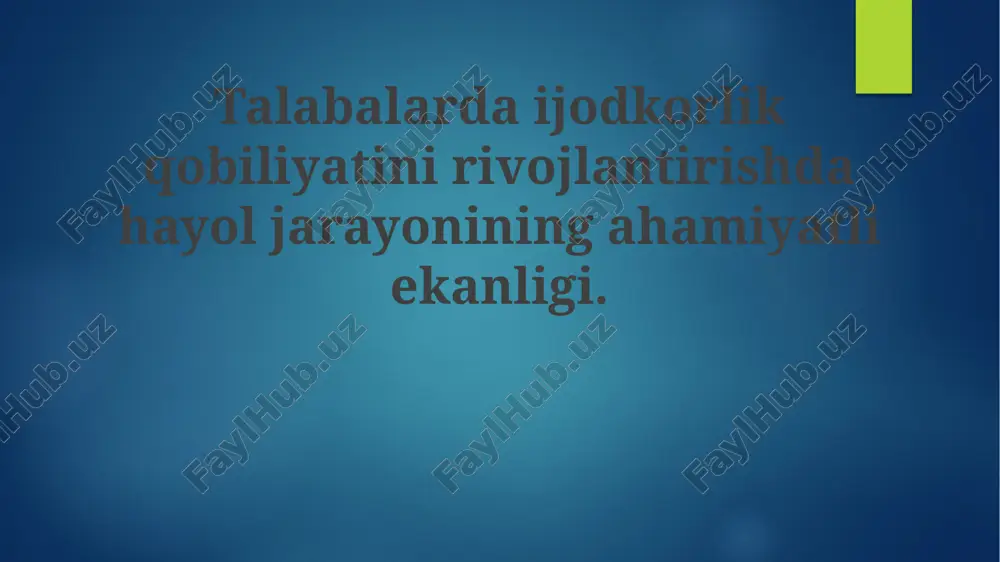 tasavvur jarayoni — PPTX