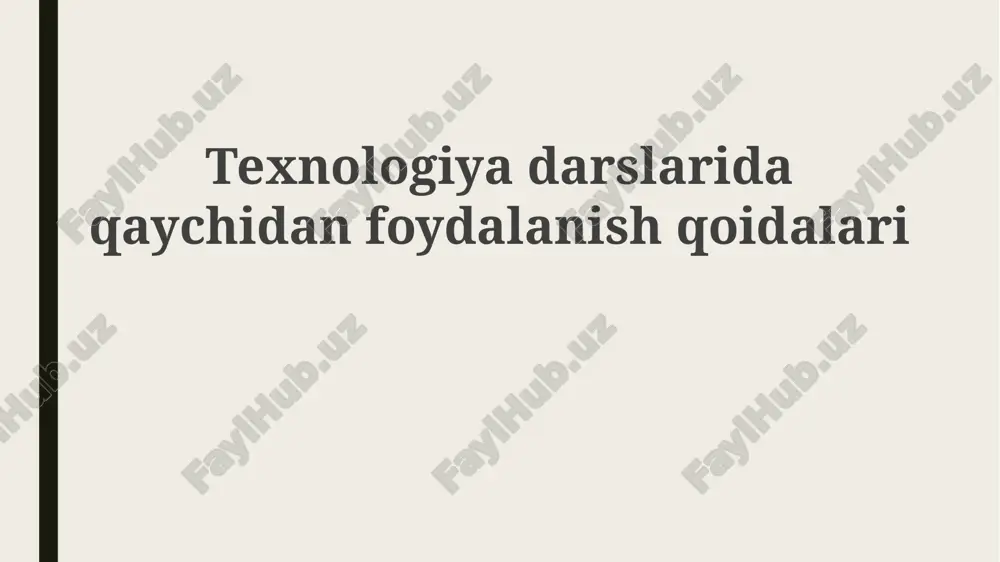 qaychidan foydalanish qoidalari — PPTX