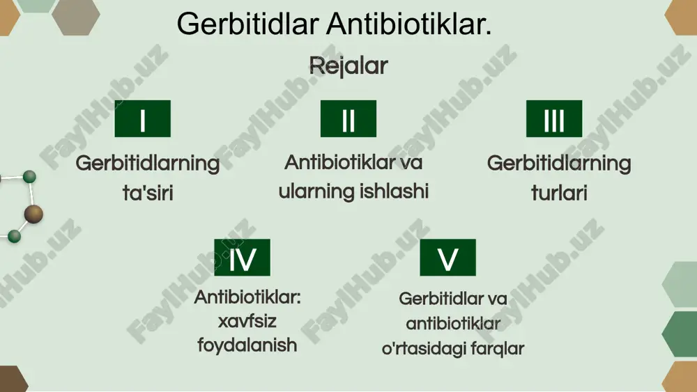 gerbitidlar va antibiotiklar — PPTX