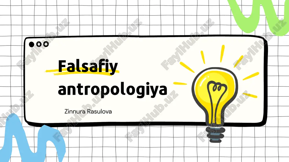 falsafiy antropologiya — PPTX