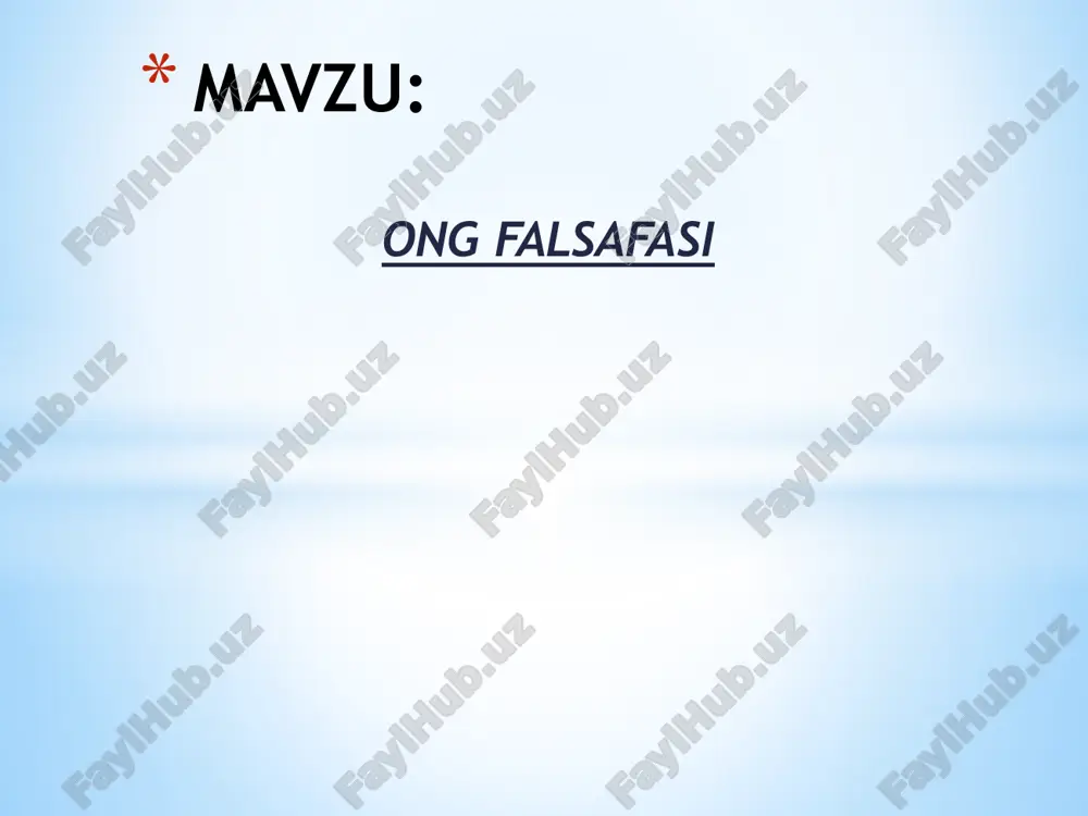 ong falsafasi — PPTX